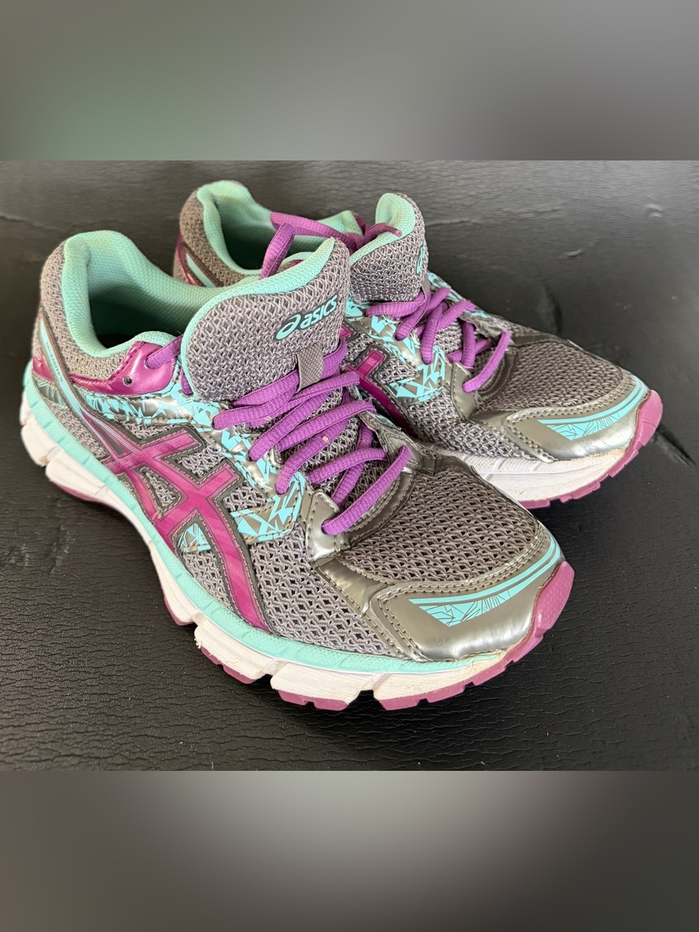 ASICS Gray Purple Mint Women's Running Sneakers